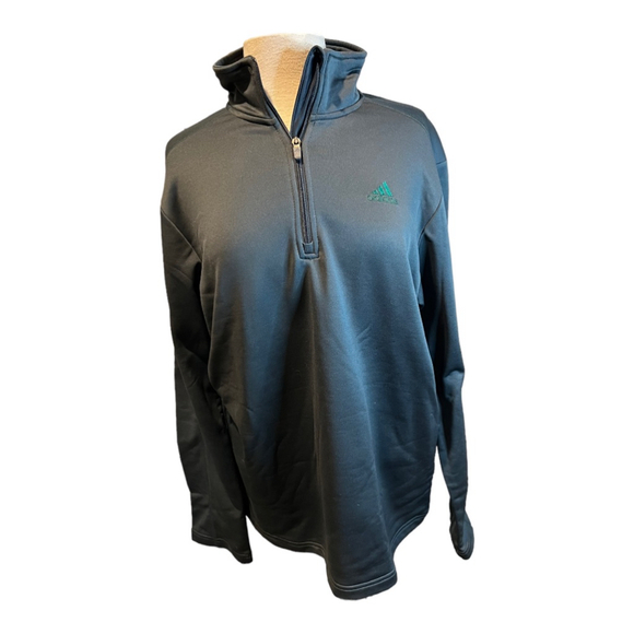 | adidas | Men’s Grey Quarter Zip Track Pullover LG - Picture 1 of 6